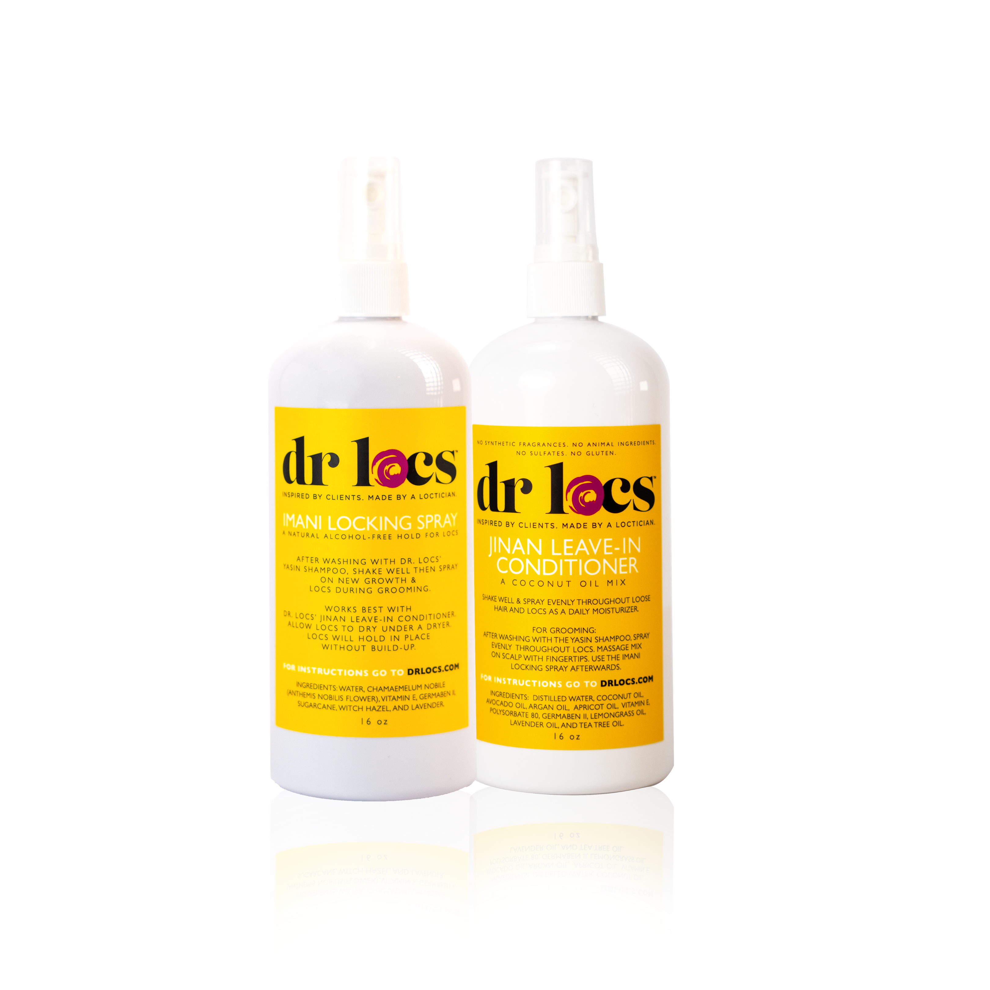 Jinan Moisture Mix (16 oz) & Imani Locking Spray (16 oz)