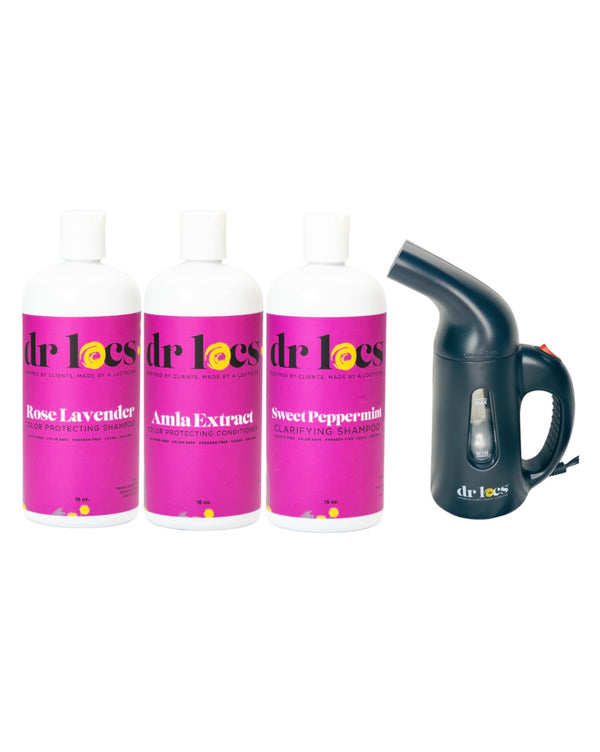 Entire Dr Locs ColorProtecting Line (16oz) + Steamer Dr Locs